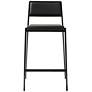 4_TOV Gale 19" Wide Modern Black Vegan Leather Counter Stools Set of 2 more views