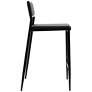 5_TOV Gale 19" Wide Modern Black Vegan Leather Counter Stools Set of 2 more views