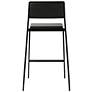 6_TOV Gale 19" Wide Modern Black Vegan Leather Counter Stools Set of 2 more views