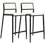 1_TOV Gale 25 3/4" Cream Vegan Leather Counter Stools Set of 2