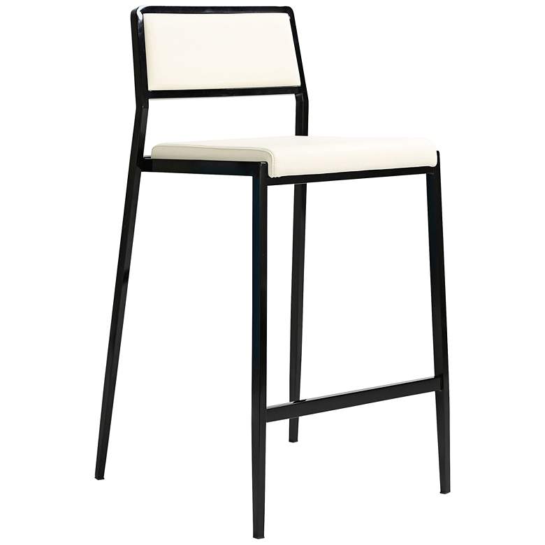Image 3 TOV Gale 25 3/4" Cream Vegan Leather Counter Stools Set of 2 more views
