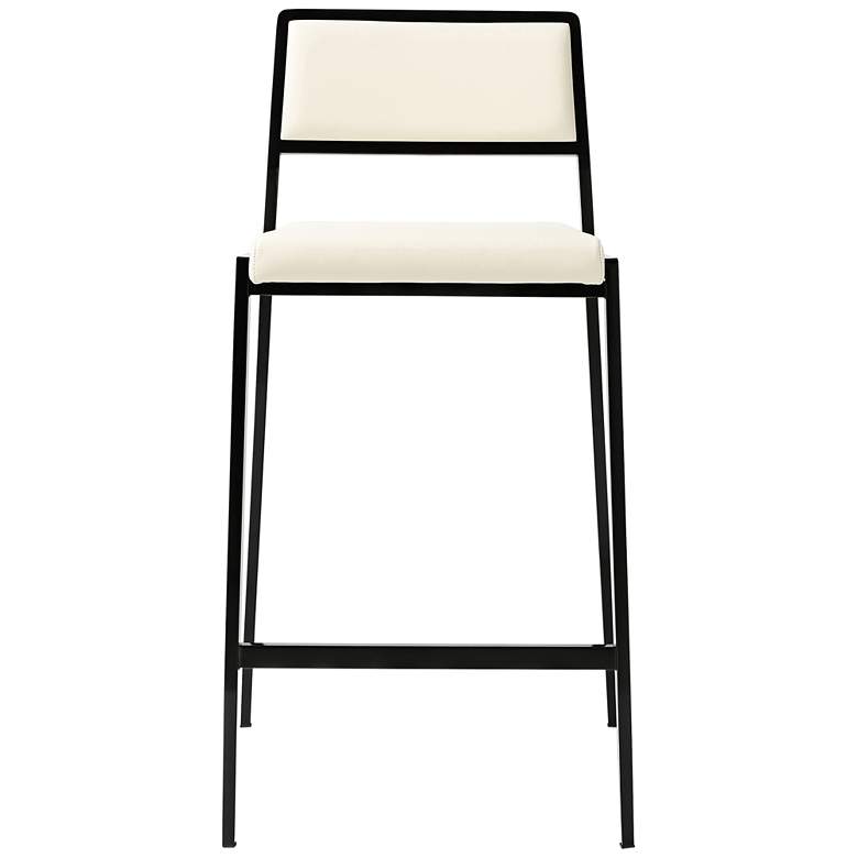 Image 4 TOV Gale 25 3/4" Cream Vegan Leather Counter Stools Set of 2 more views