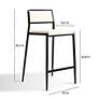 7_TOV Gale 25 3/4" Cream Vegan Leather Counter Stools Set of 2 more views