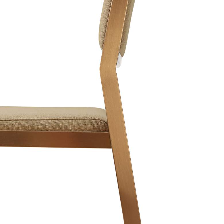 Image 2 TOV Gale 25 3/4" Modern Tan Basketweave Linen Counter Stools Set of 2 more views