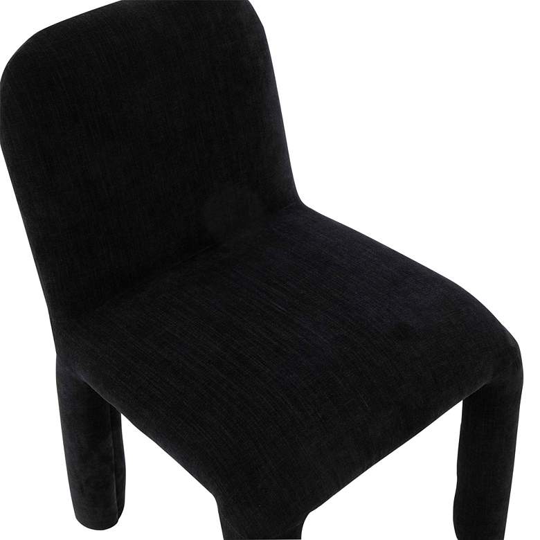 Image 2 TOV Georgia 19 3/4" Wide Midnight Black Fabric Modern Dining Chair more views