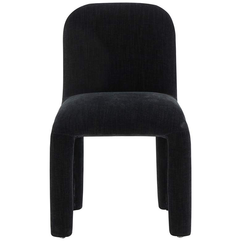 Image 3 TOV Georgia 19 3/4" Wide Midnight Black Fabric Modern Dining Chair more views