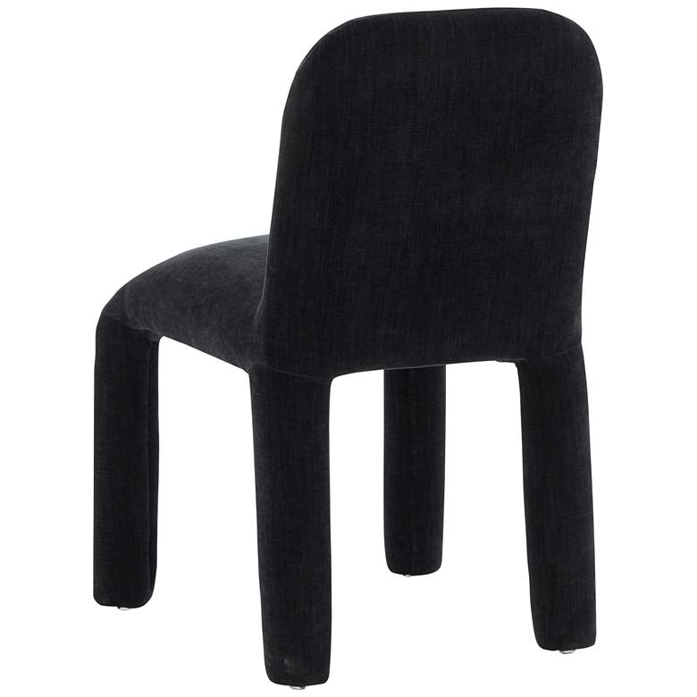 Image 4 TOV Georgia 19 3/4" Wide Midnight Black Fabric Modern Dining Chair more views