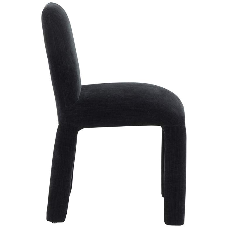 Image 5 TOV Georgia 19 3/4" Wide Midnight Black Fabric Modern Dining Chair more views