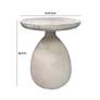 5_TOV Gina 15 3/4" Wide Modern Cream Travertine Marble Side Table more views