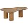 TOV Gotham 48" Wide Cognac Wood Organic Coffee Table