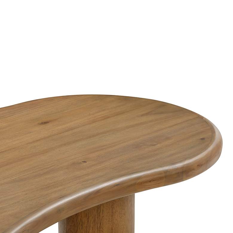 Image 4 TOV Gotham 48" Wide Cognac Wood Organic Coffee Table more views