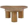 7_TOV Gotham 48" Wide Cognac Wood Organic Coffee Table more views