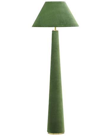 TOV Graham 61 1/4" High Moss Green Velvet Fabric Floor Lamp