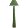 1_TOV Graham 61 1/4" High Moss Green Velvet Fabric Floor Lamp