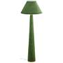 4_TOV Graham 61 1/4" High Moss Green Velvet Fabric Floor Lamp more views