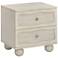 TOV Grappa 22" Wide Whitewashed Nightstand Table
