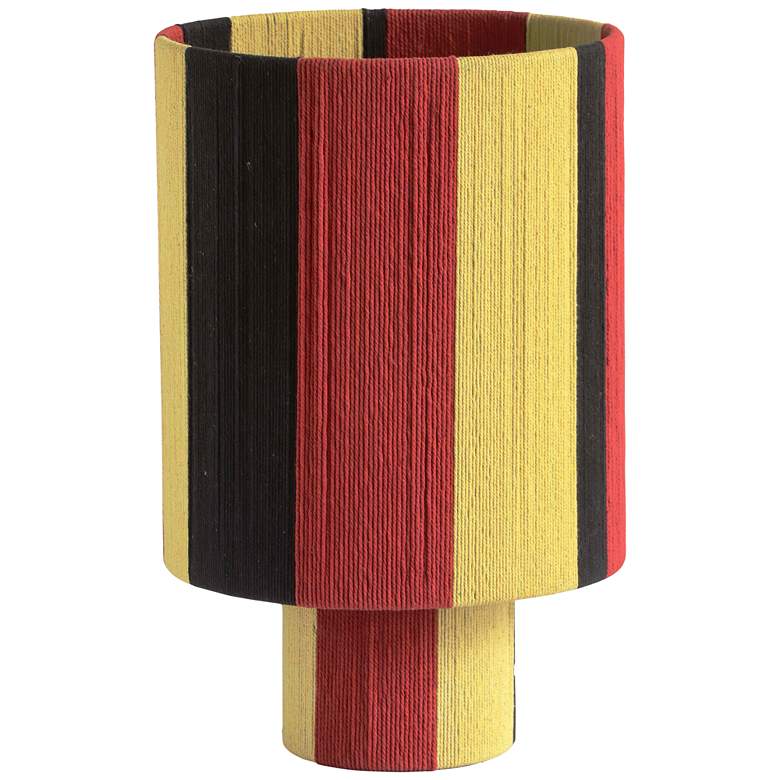 Image 1 TOV Guinevere 16" High Red and Yellow Cotton Accent Table Lamp