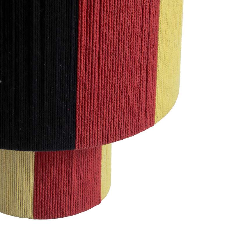 Image 3 TOV Guinevere 16" High Red and Yellow Cotton Accent Table Lamp more views