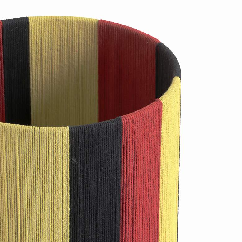 Image 4 TOV Guinevere 16" High Red and Yellow Cotton Accent Table Lamp more views