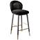 TOV Hailey 17 1/4" Wide Charcoal Gray Velvet Fabric Counter Stool