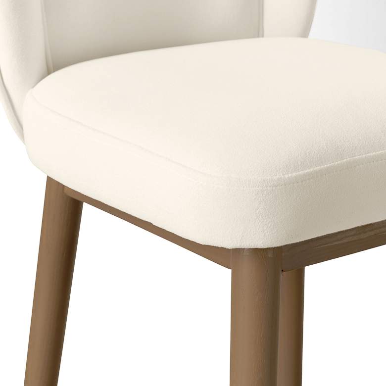 Image 2 TOV Hailey 26 1/2" Cream Velvet Fabric Modern Counter Stool more views