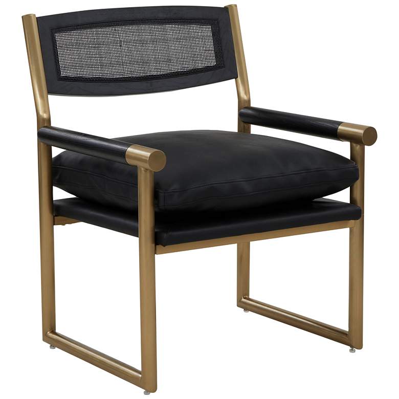 Image 2 TOV Harlow 26 3/4" Wide Black Vegan Leather Modern Armchair