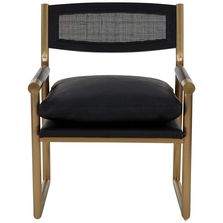 Image 4 TOV Harlow 26 3/4" Wide Black Vegan Leather Modern Armchair more views