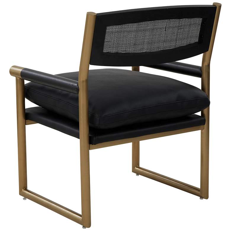Image 5 TOV Harlow 26 3/4" Wide Black Vegan Leather Modern Armchair more views