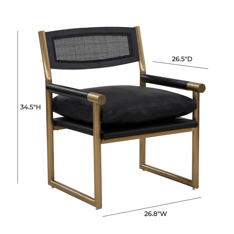 Image 6 TOV Harlow 26 3/4" Wide Black Vegan Leather Modern Armchair more views
