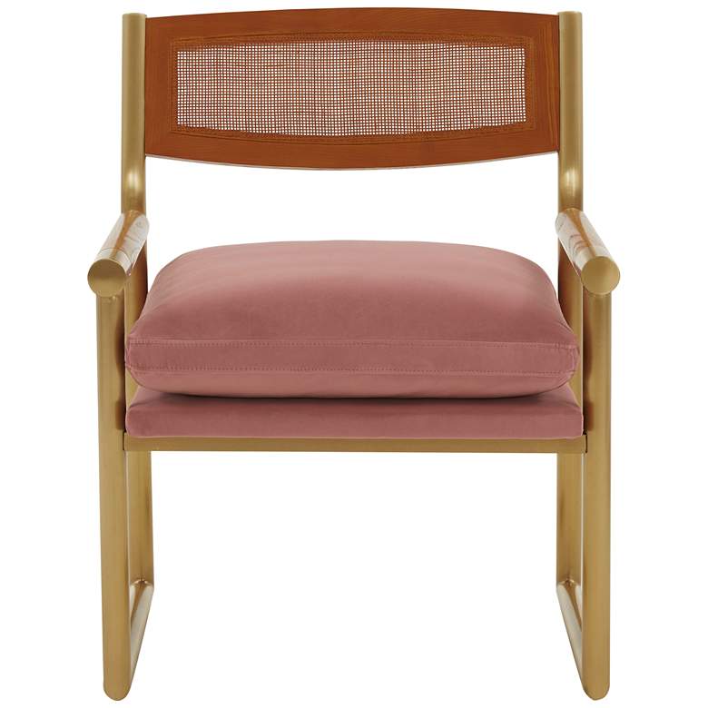 Image 4 TOV Harlow 26 3/4" Wide Gold and Mauve Velvet Accent Chair more views