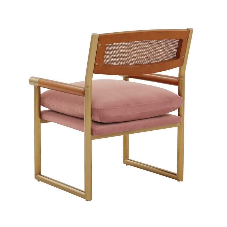 Image 5 TOV Harlow 26 3/4" Wide Gold and Mauve Velvet Accent Chair more views