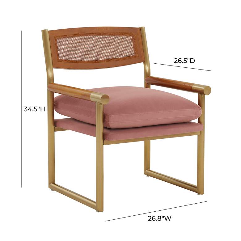 Image 6 TOV Harlow 26 3/4" Wide Gold and Mauve Velvet Accent Chair more views