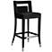 TOV Hart 30 1/4" Black Velvet Birch Wood Bar Stool