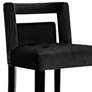 3_TOV Hart 30 1/4" Black Velvet Birch Wood Bar Stool more views