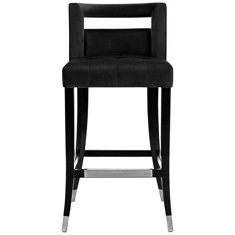 Image 3 TOV Hart 30 1/4" Black Velvet Fabric Modern Counter Stool more views