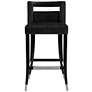 3_TOV Hart 30 1/4" Black Velvet Fabric Modern Counter Stool more views
