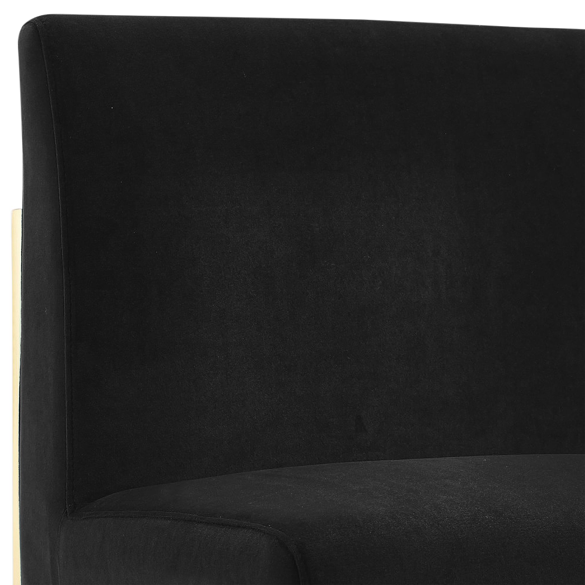 Image 3 TOV Haute 18 3/4" Wide Modern Black Velvet Fabric Dining Chair more views