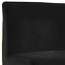 3_TOV Haute 18 3/4" Wide Modern Black Velvet Fabric Dining Chair more views