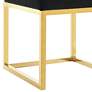 4_TOV Haute 18 3/4" Wide Modern Black Velvet Fabric Dining Chair more views