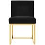 5_TOV Haute 18 3/4" Wide Modern Black Velvet Fabric Dining Chair more views