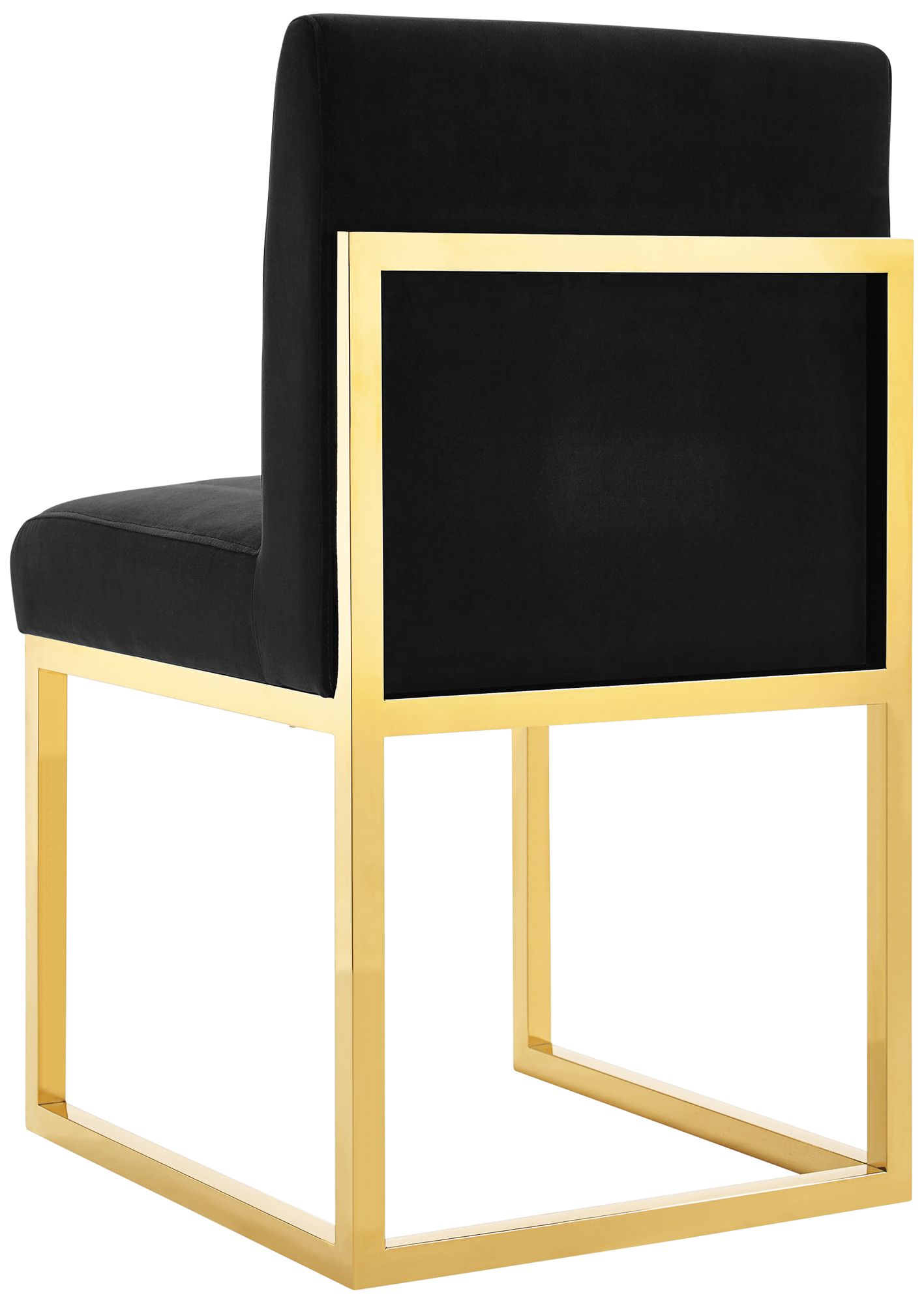Image 6 TOV Haute 18 3/4" Wide Modern Black Velvet Fabric Dining Chair more views