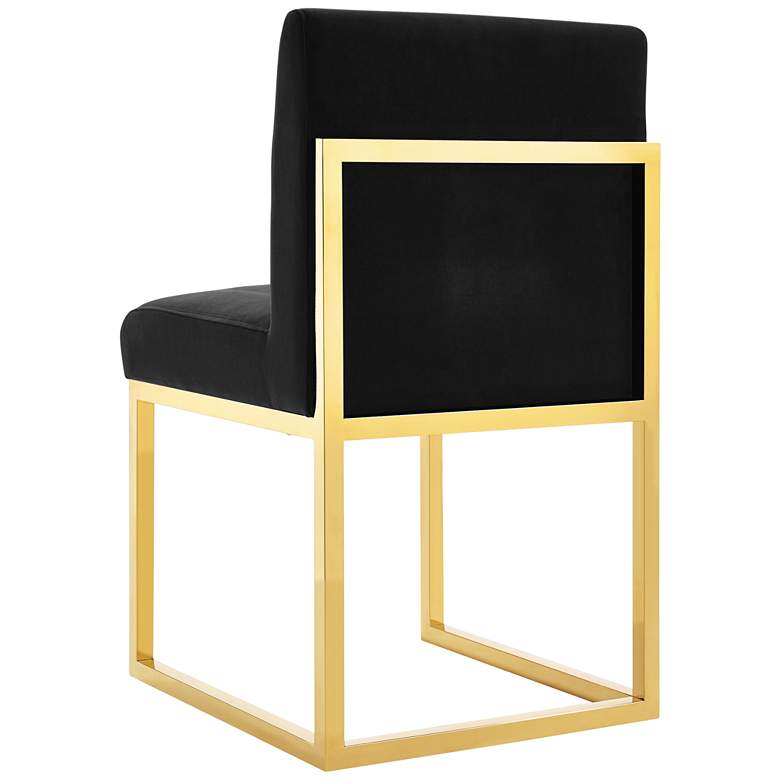 Image 6 TOV Haute 18 3/4" Wide Modern Black Velvet Fabric Dining Chair more views