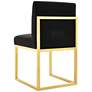 6_TOV Haute 18 3/4" Wide Modern Black Velvet Fabric Dining Chair more views