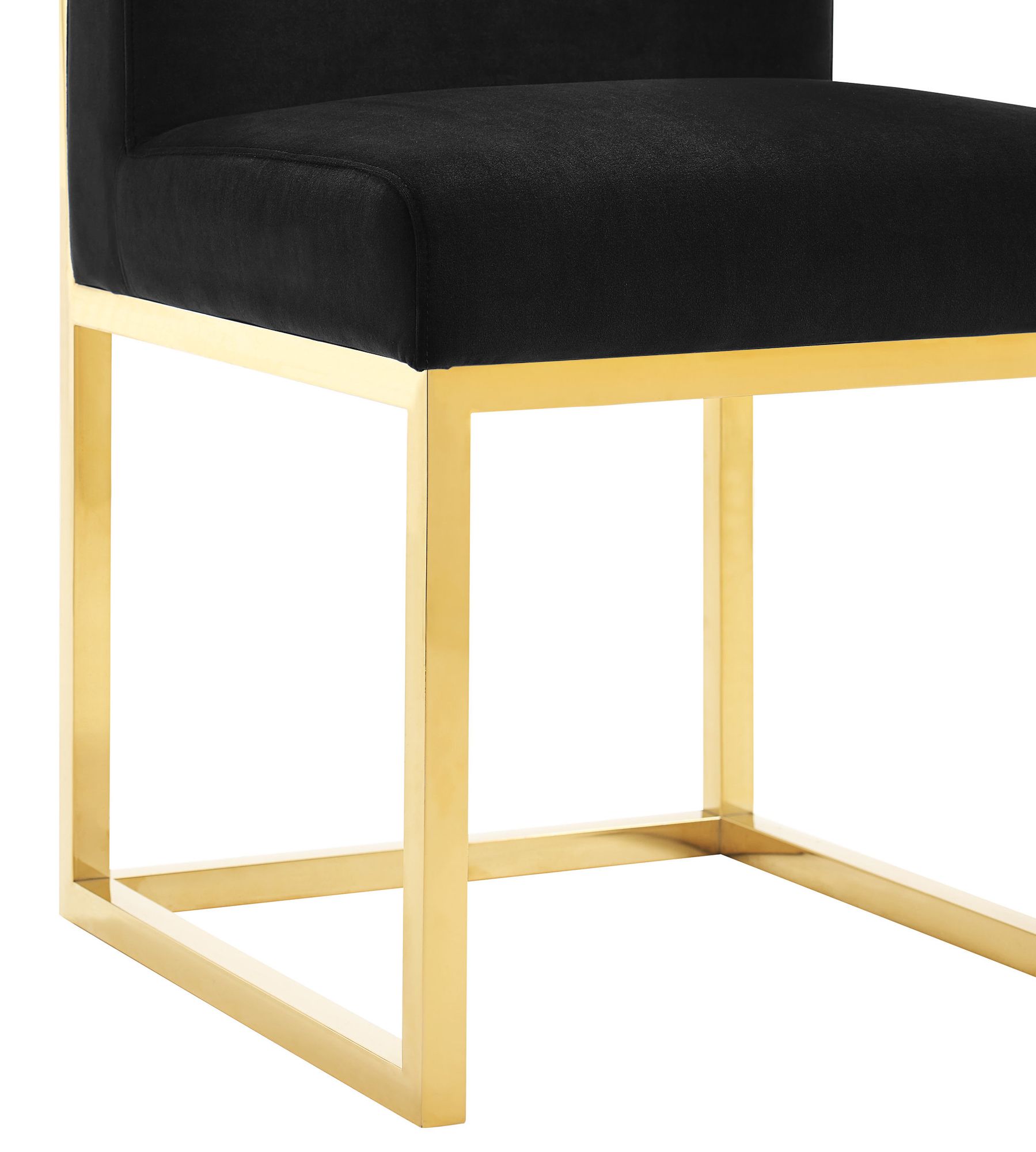 Image 7 TOV Haute 18 3/4" Wide Modern Black Velvet Fabric Dining Chair more views