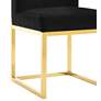 7_TOV Haute 18 3/4" Wide Modern Black Velvet Fabric Dining Chair more views