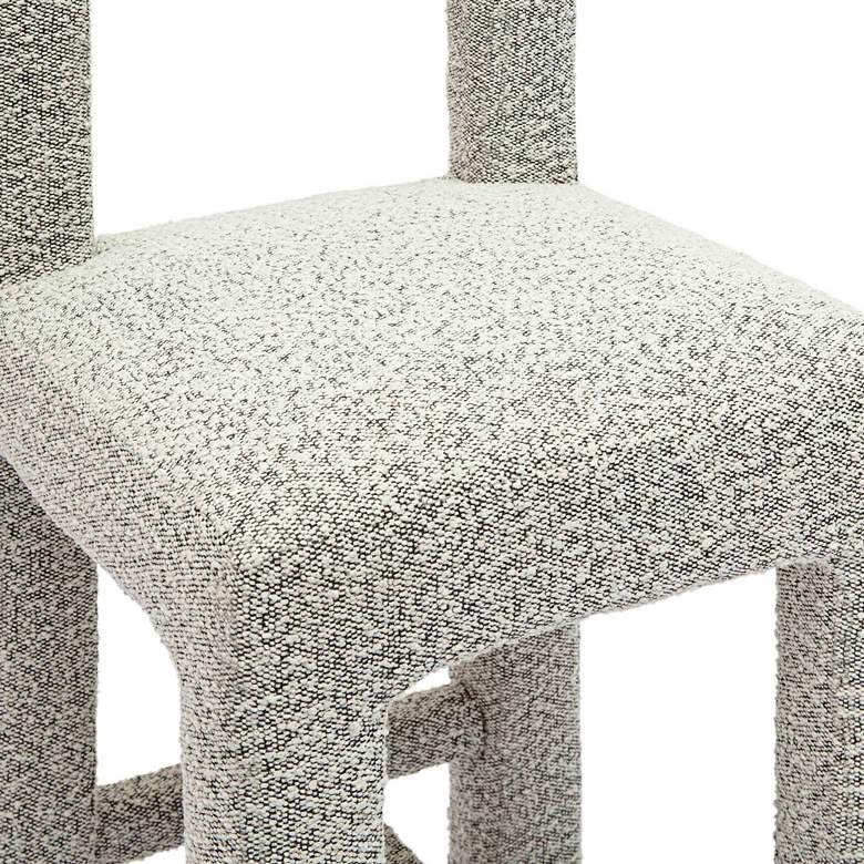 Image 2 TOV Hazel 18" Wide Gray Boucle Fabric Modern Counter Stool more views