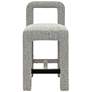 3_TOV Hazel 18" Wide Gray Boucle Fabric Modern Counter Stool more views