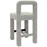 4_TOV Hazel 18" Wide Gray Boucle Fabric Modern Counter Stool more views