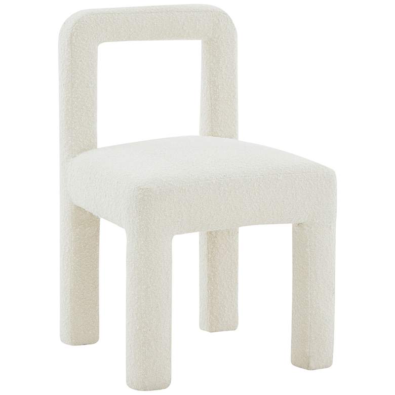 Image 2 TOV Hazel 19 3/4" Wide Cream Boucle Fabric Modern Dining Chair