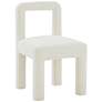 2_TOV Hazel 19 3/4" Wide Cream Boucle Fabric Modern Dining Chair